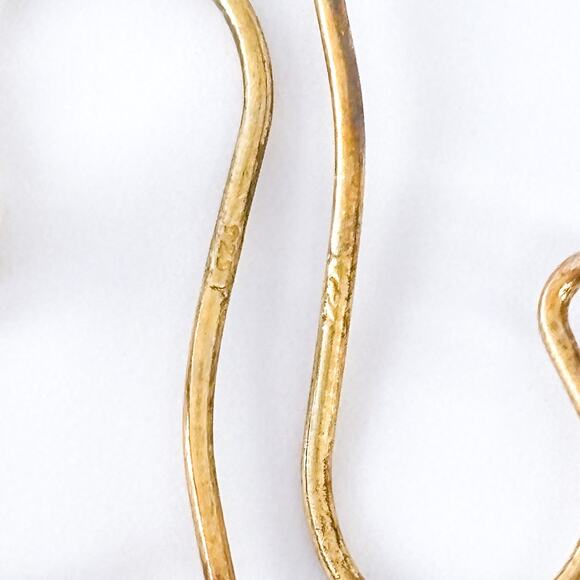 Vintage Sterling Silver 925 Gold Vermeil Spiral Dangle Earrings - Picture 6 of 8